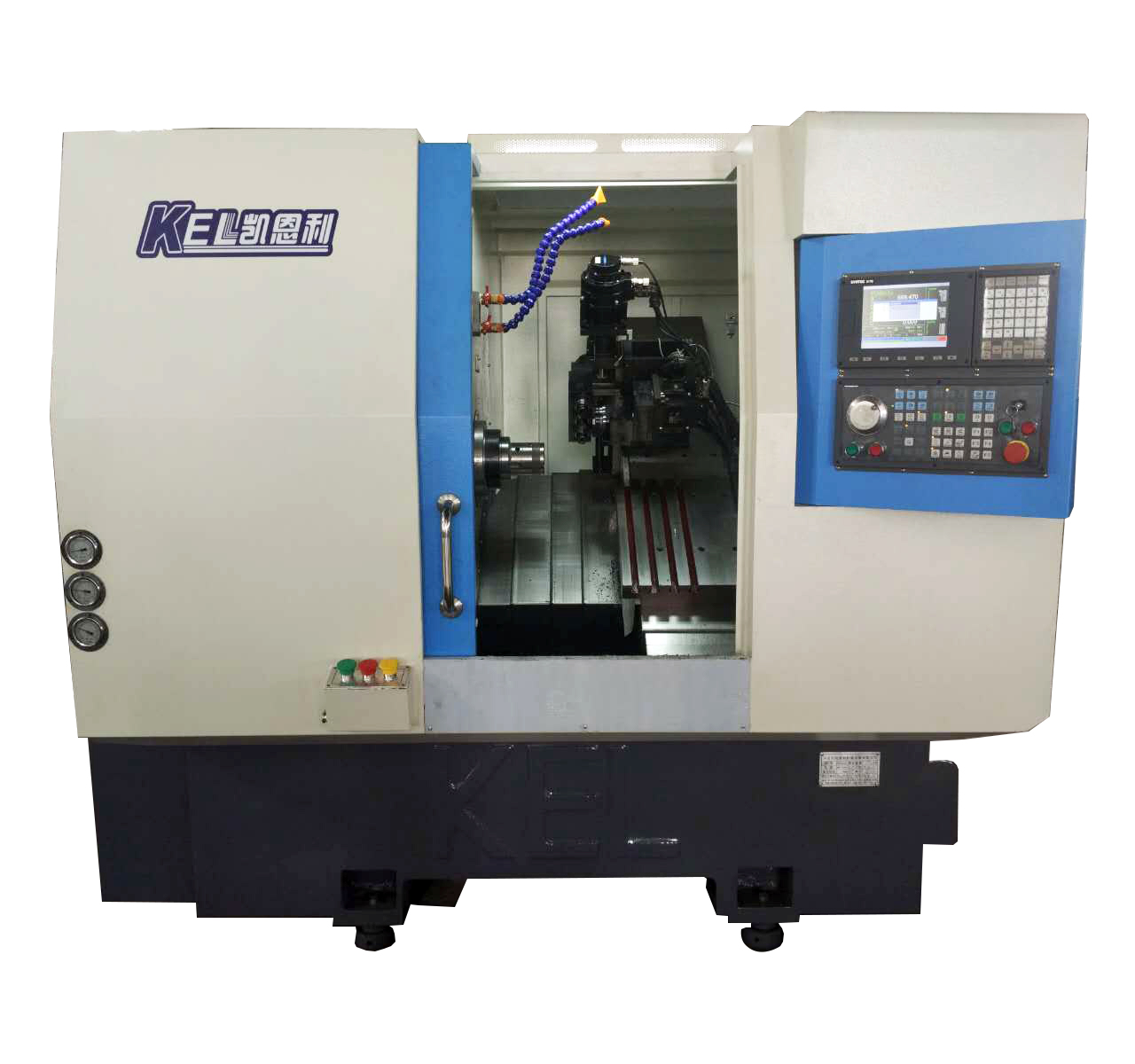 46 刀塔 帶動力頭 帶Y軸 車銑復合機（ 45度斜床身 線軌機）CK6146D-Y