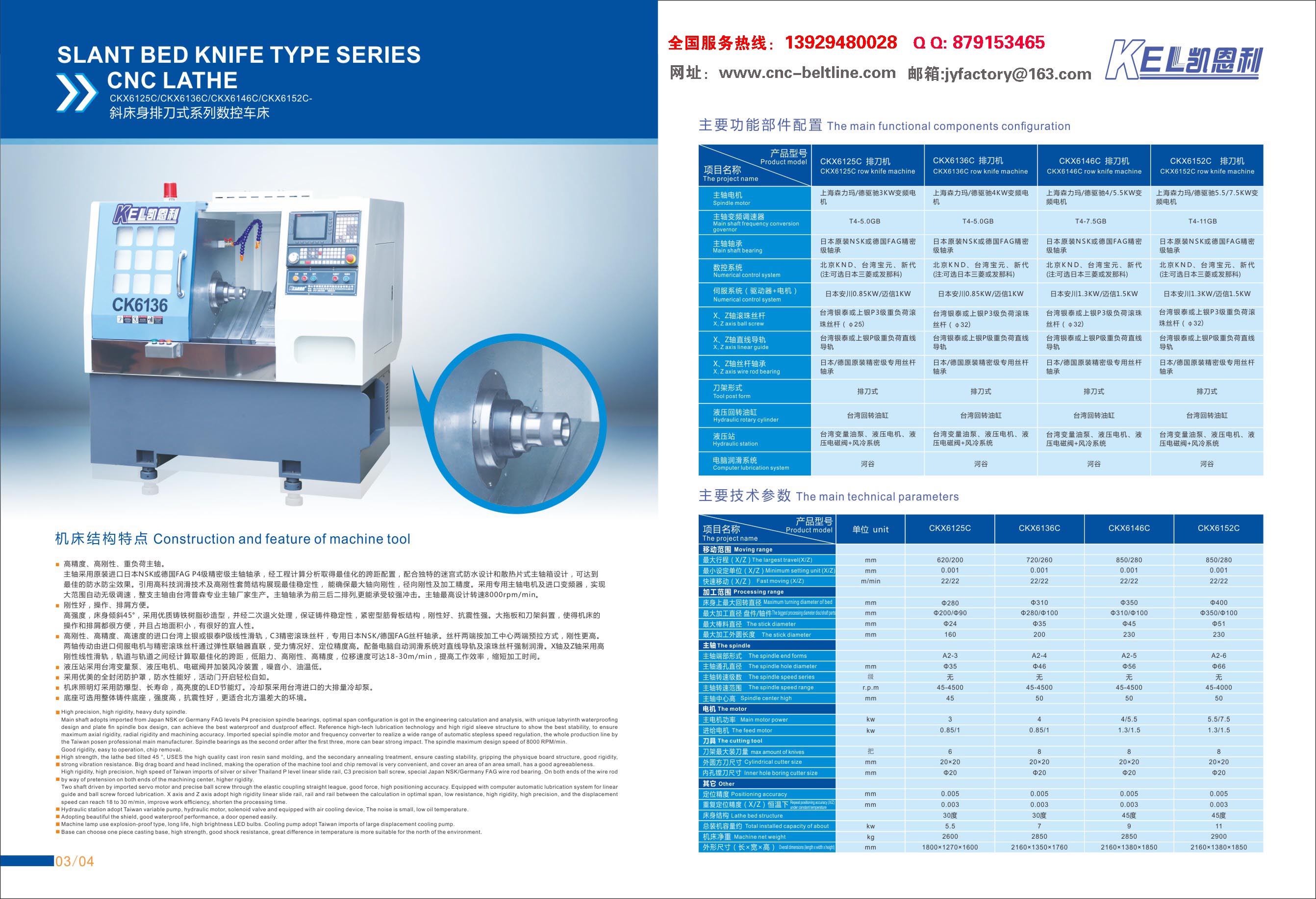 CKX6146C 排刀機(jī)（45度斜床身線規(guī)機(jī)）參數(shù)表